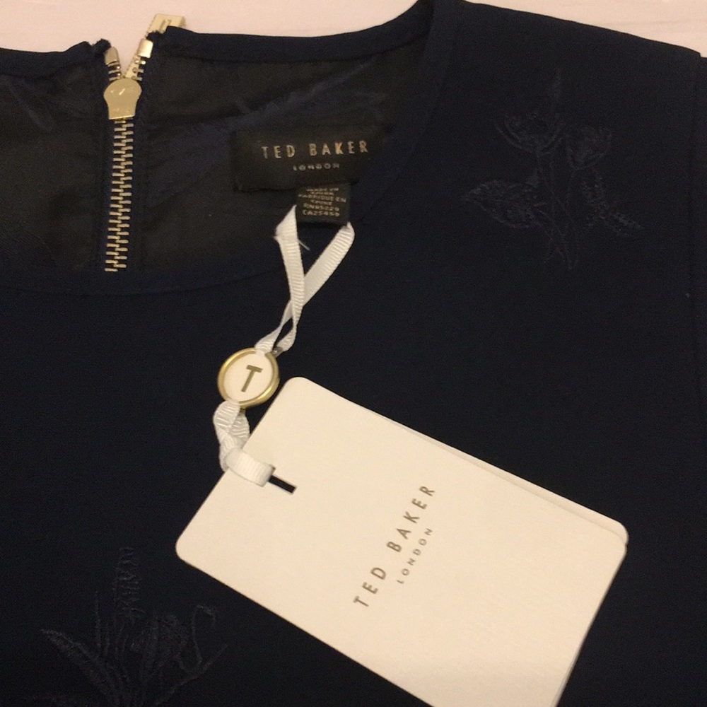 Ted Baker Saahrad Embroidered Floral Shift Dress - Picture 4 of 5